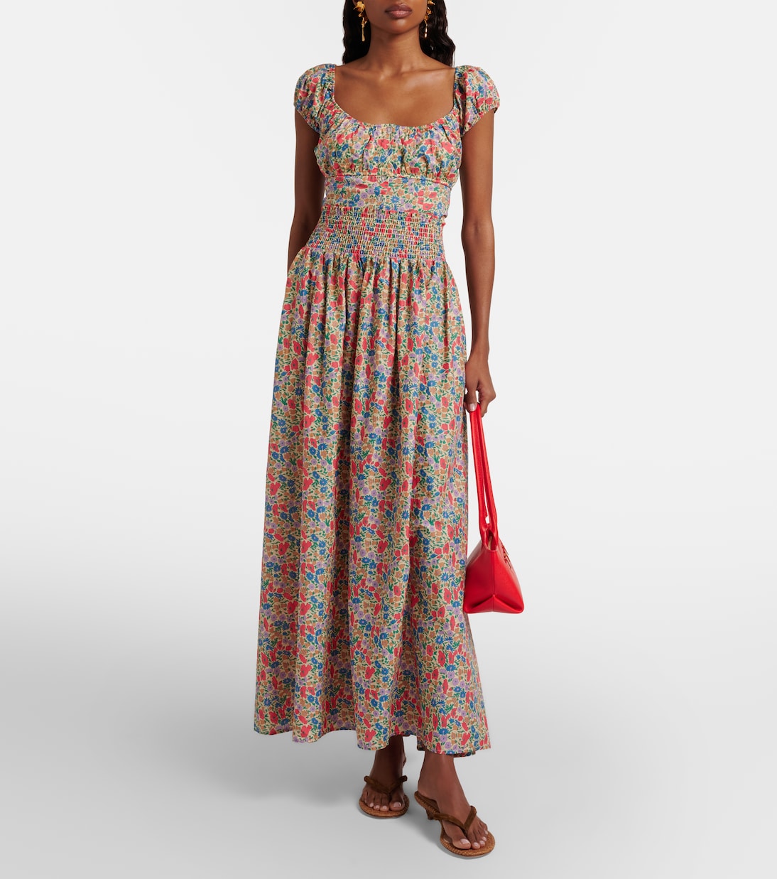 Millie floral cotton maxi skirt | Montce