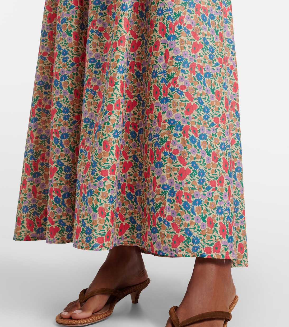 Millie floral cotton maxi skirt | Montce
