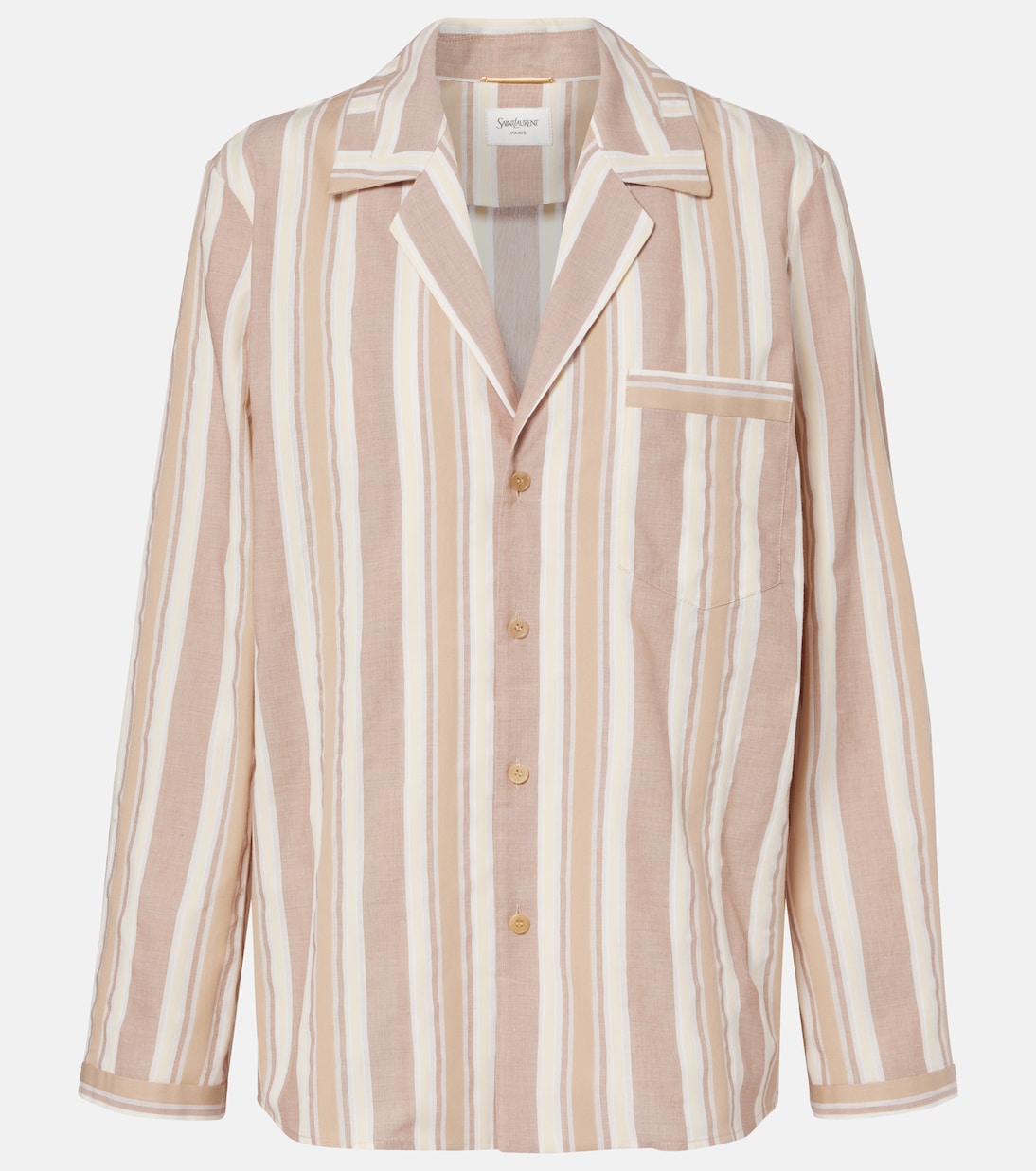Striped cotton pajama shirt | Saint Laurent