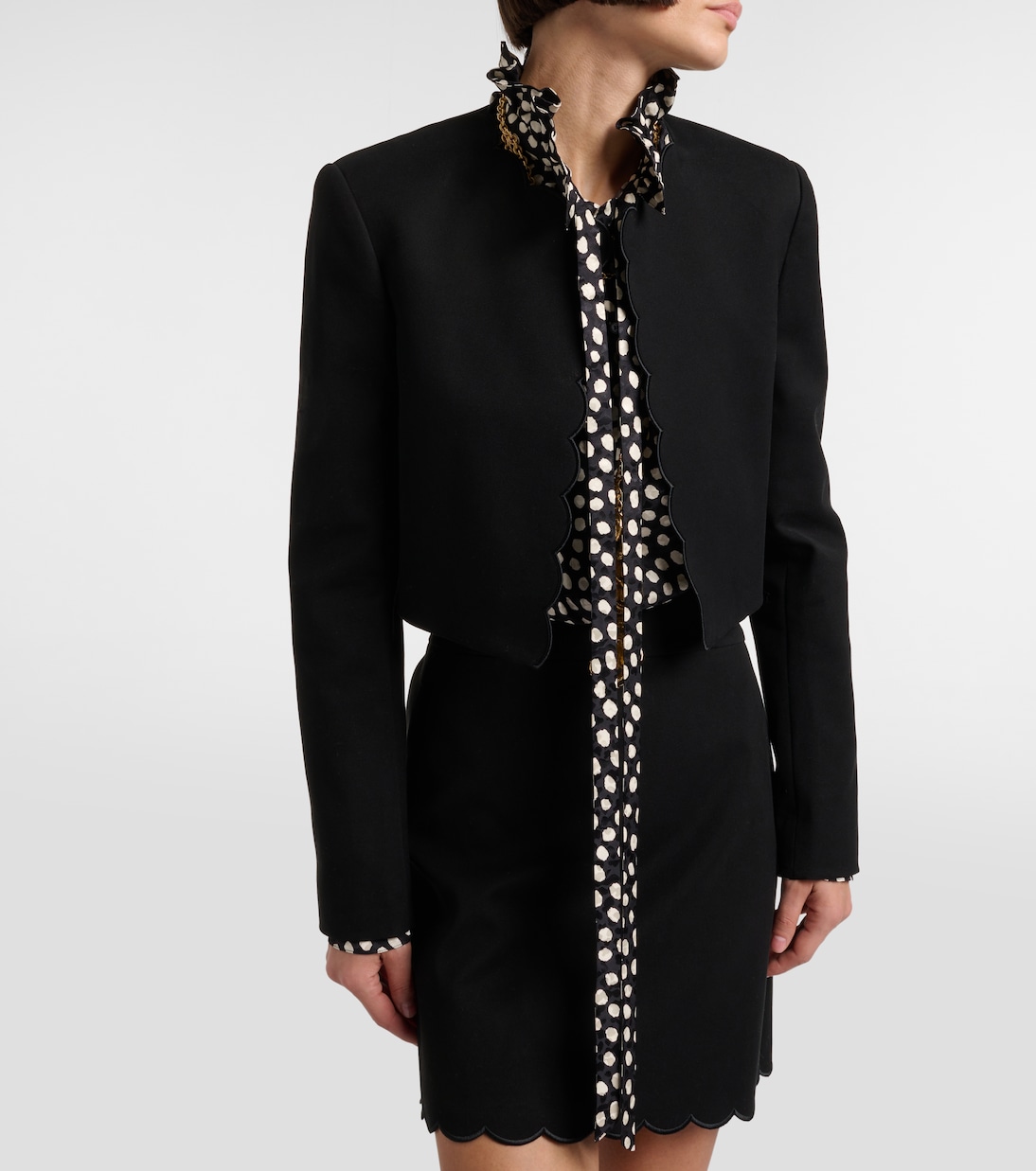 Chaqueta cropped de terciopelo de algodón | Chloé