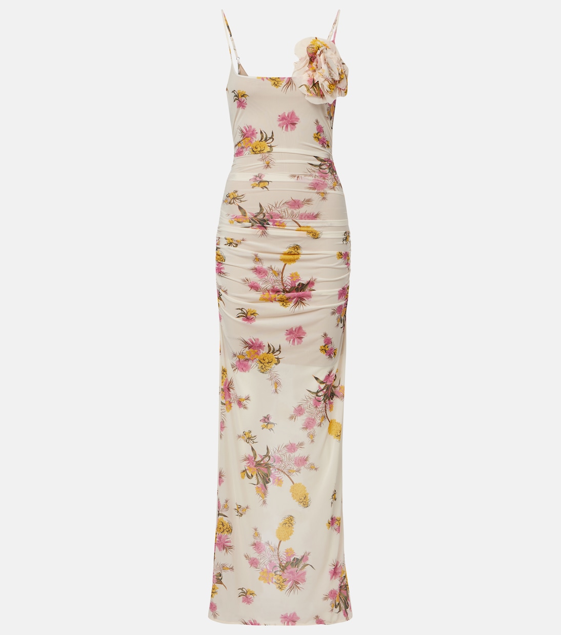 Floral-appliqué floral jersey maxi dress | Blumarine