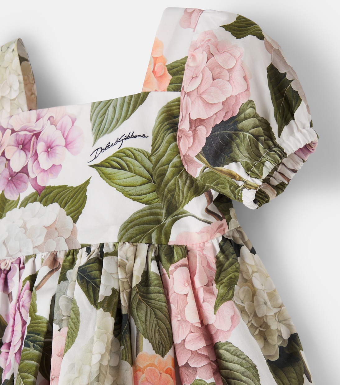 Bébé – Ensemble robe et culotte bloomer en popeline de coton | Dolce&Gabbana Kids