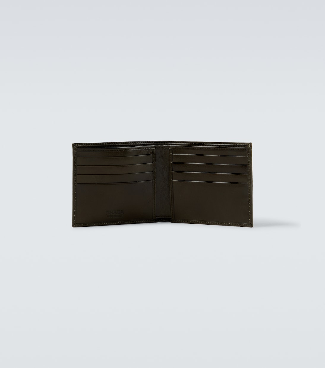 Leather bifold wallet | Prada