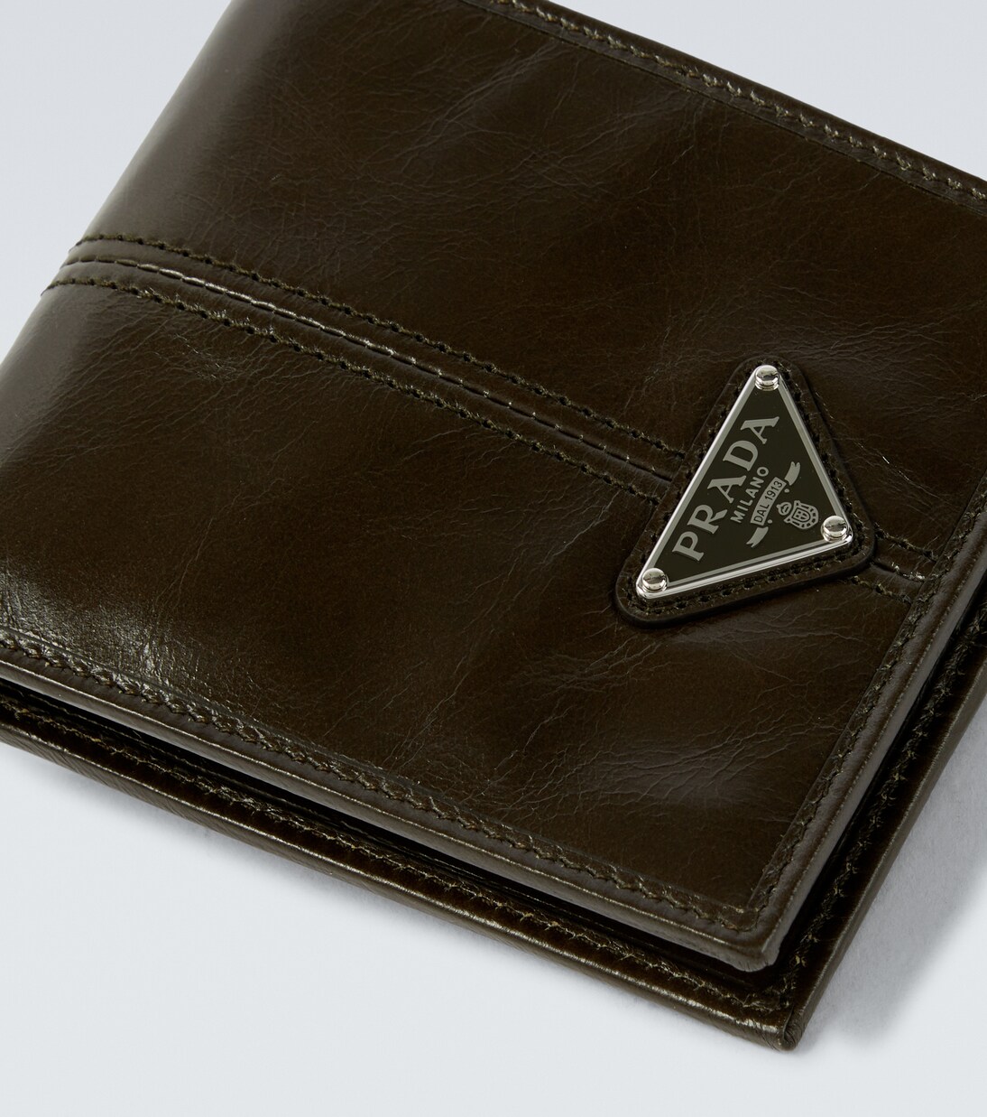 Leather bifold wallet | Prada