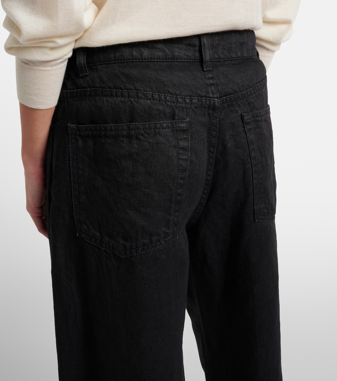 Wide-Leg Jeans Eglitte aus Leinen | The Row