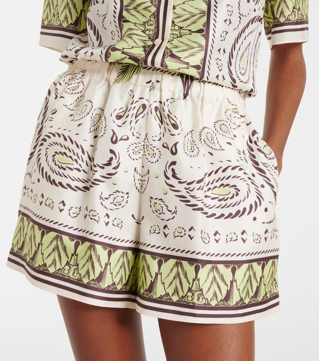 Printed silk shorts | Tory Burch