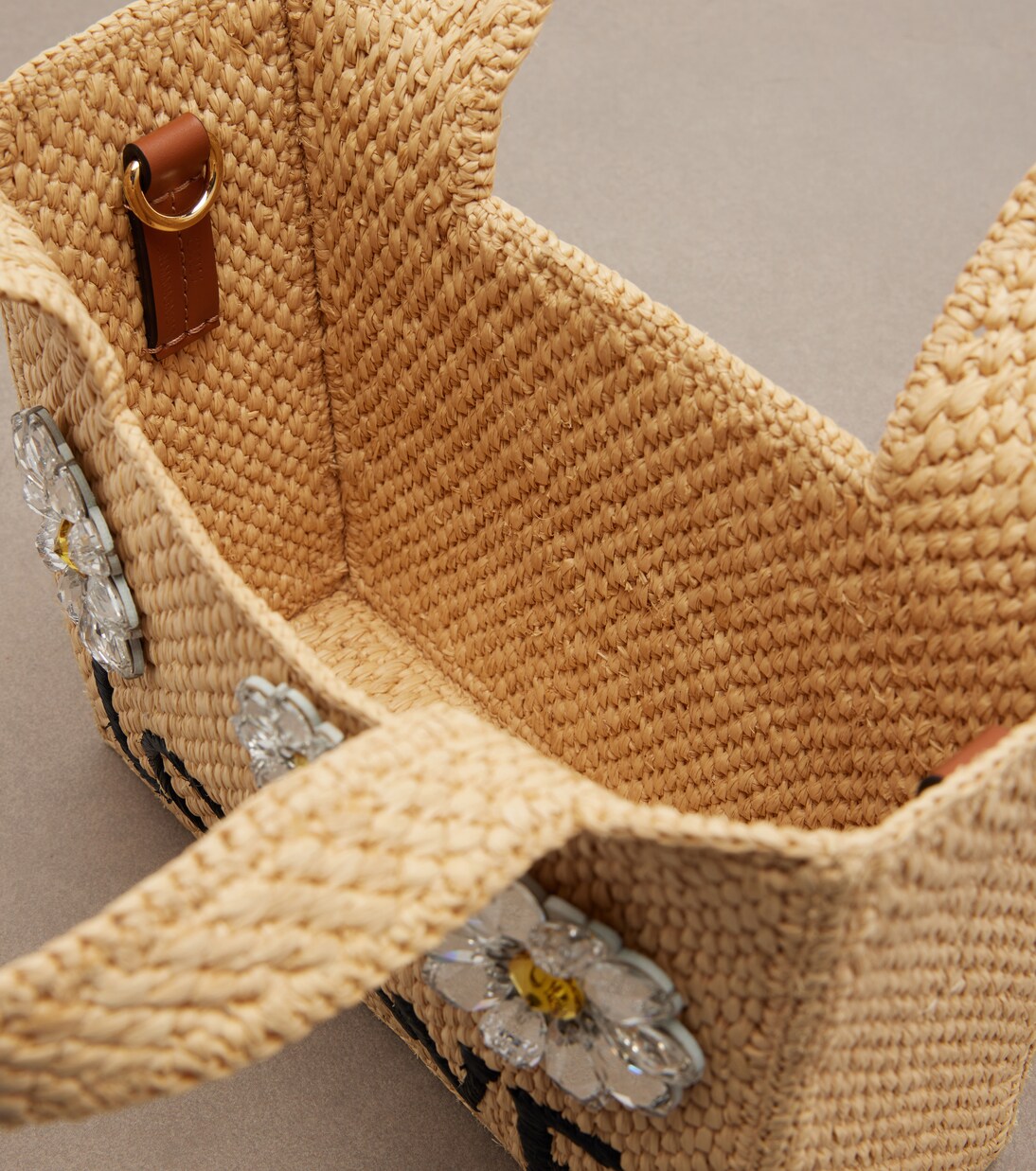 Paula's Ibiza embellished raffia tote bag | Loewe