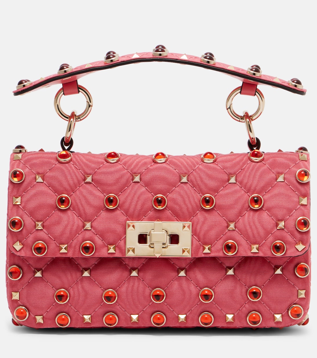 Rockstud Spike Small moiré shoulder bag | Valentino Garavani