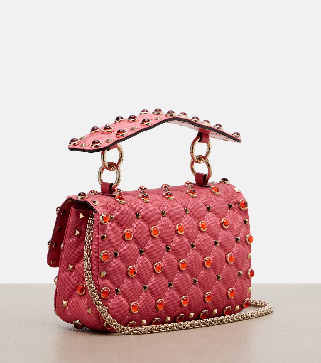Rockstud Spike Small moiré shoulder bag | Valentino Garavani
