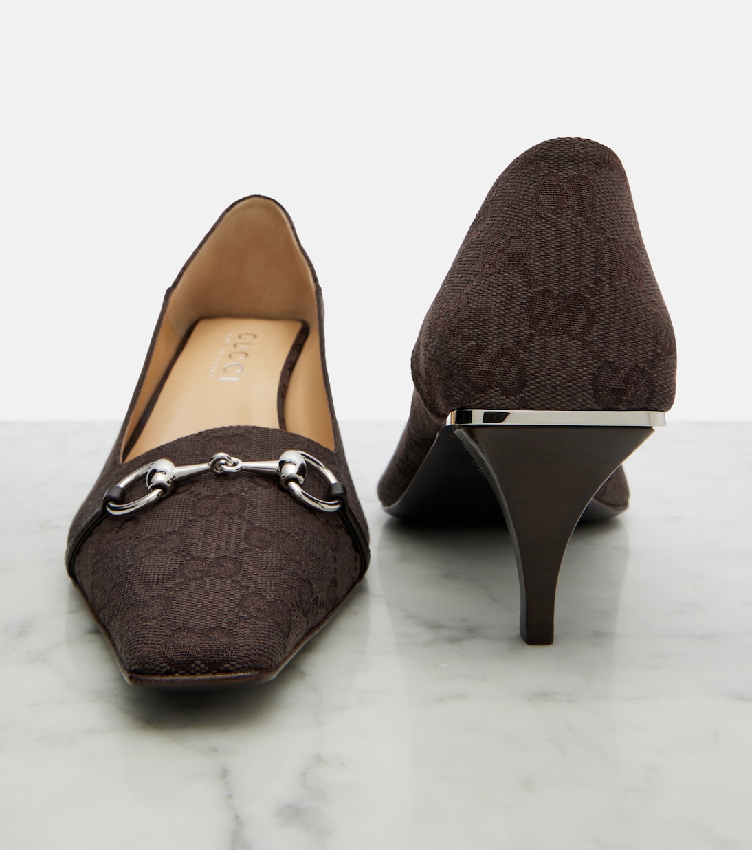 Pumps Vittoria GG aus Canvas | Gucci