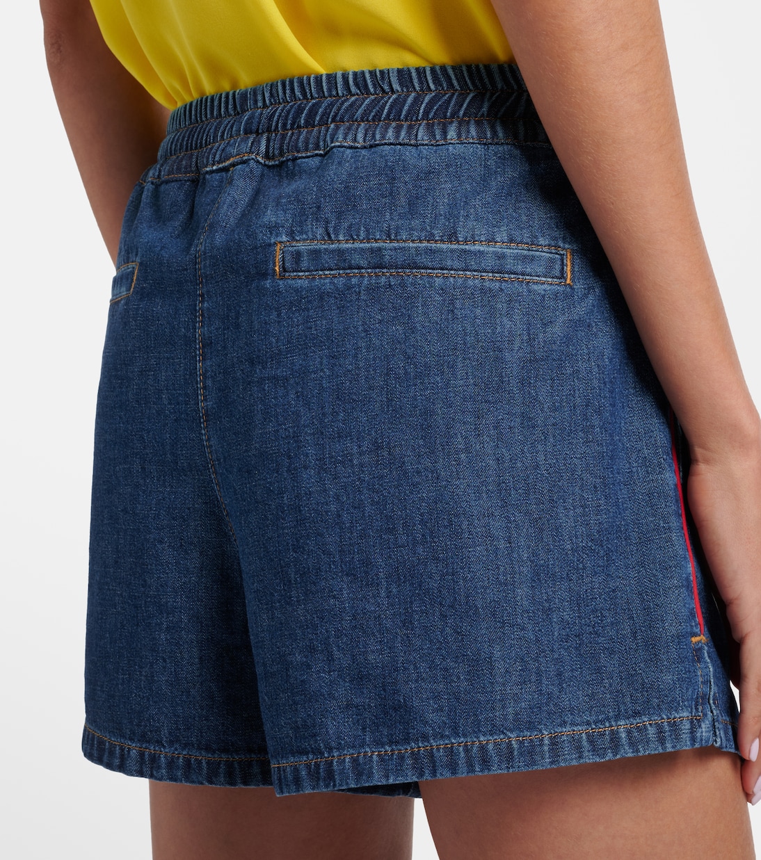 VGold denim shorts | Valentino