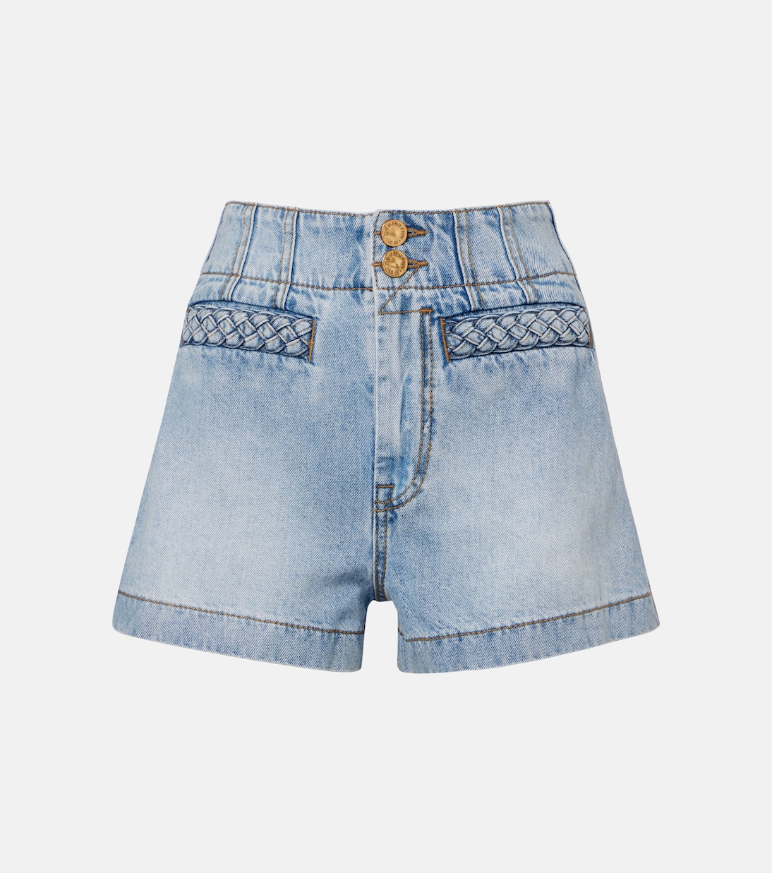 Shorts Indra a vita alta in denim | Zimmermann