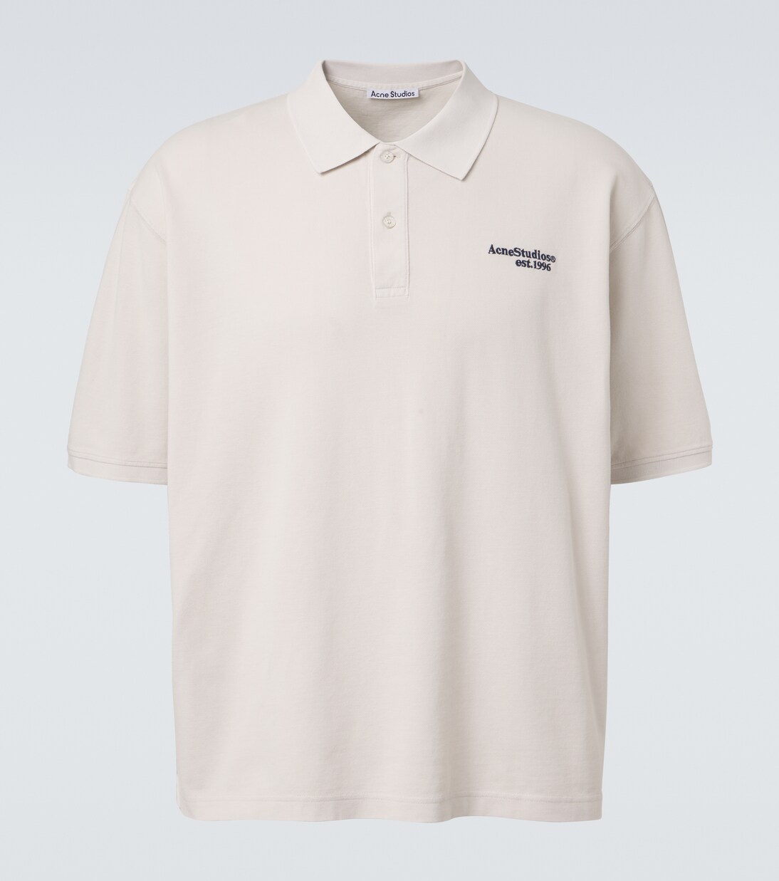 Distressed logo cotton polo shirt | Acne Studios