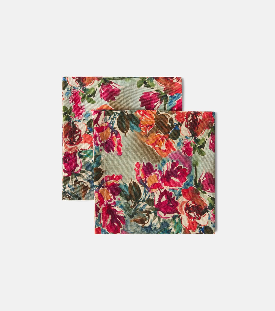 Nersa set of 2 floral linen napkins | The House of Lyria