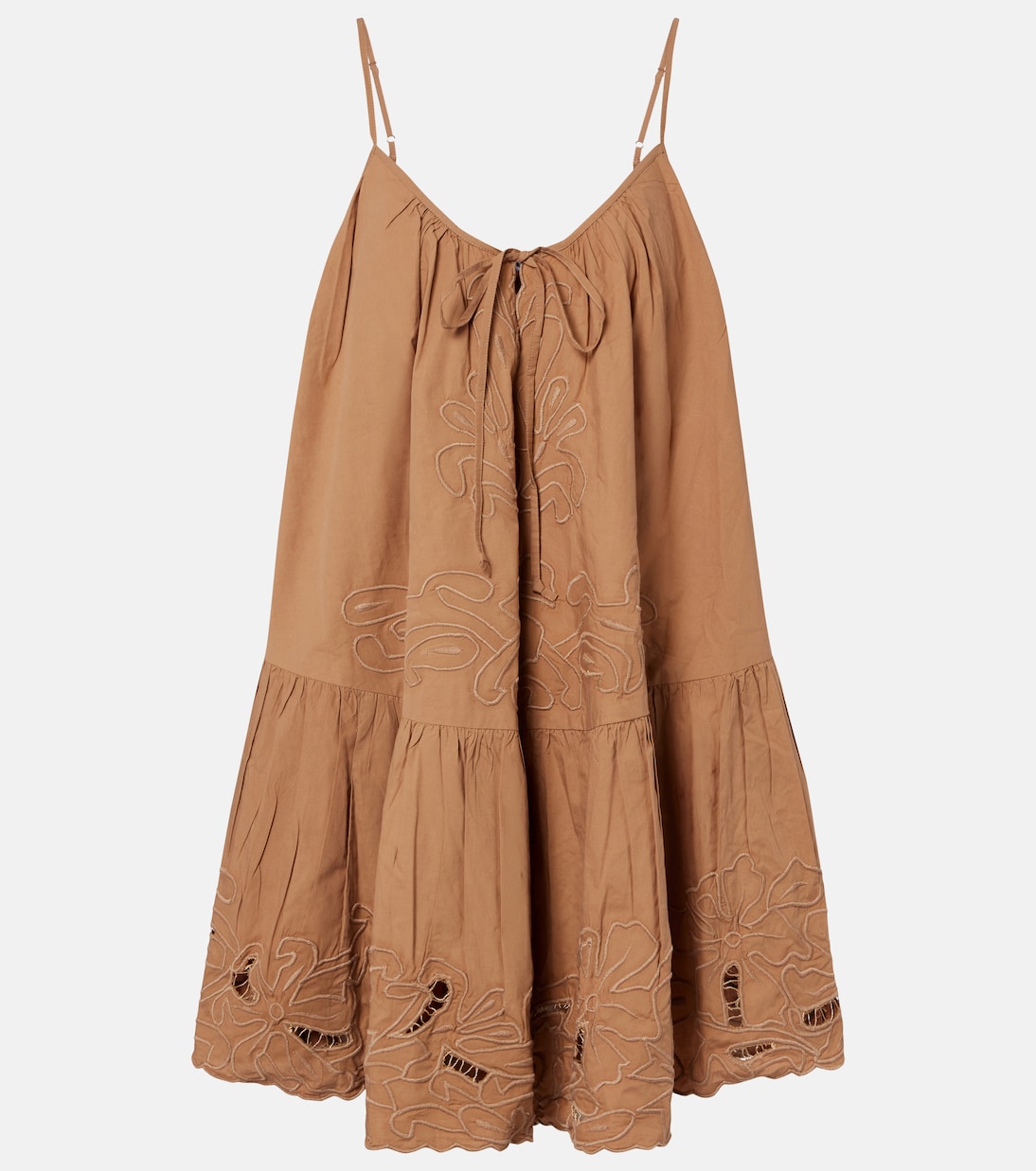 Embroidered cotton minidress | Juliet Dunn
