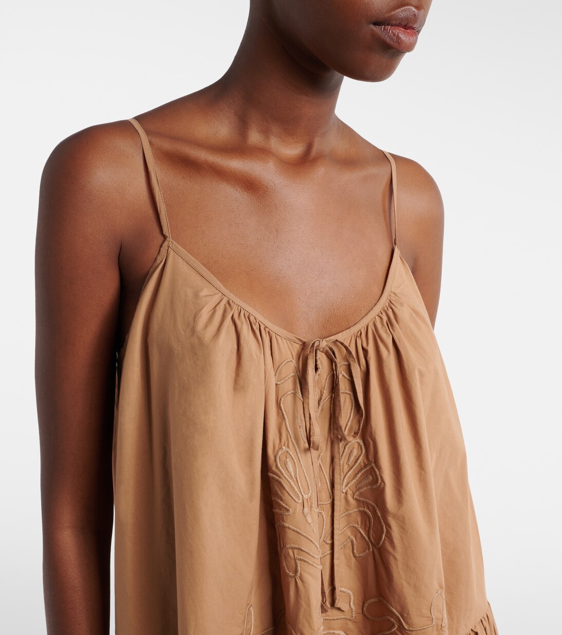 Embroidered cotton minidress | Juliet Dunn