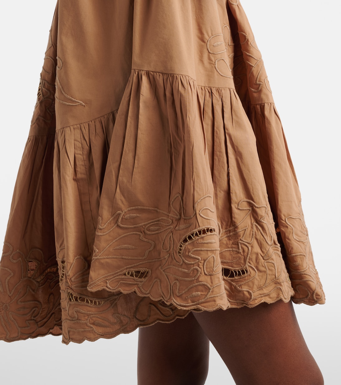 Embroidered cotton minidress | Juliet Dunn