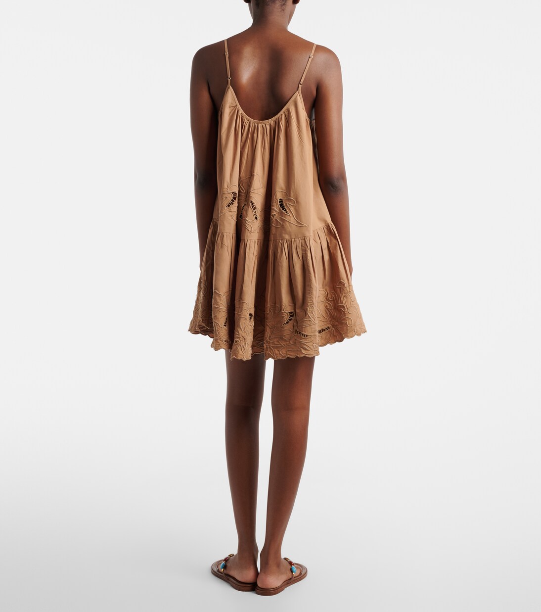 Embroidered cotton minidress | Juliet Dunn
