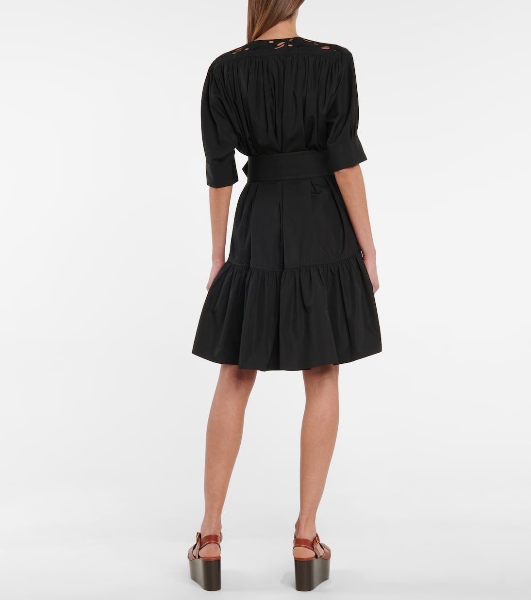 Belted cotton poplin minidress | Chloé