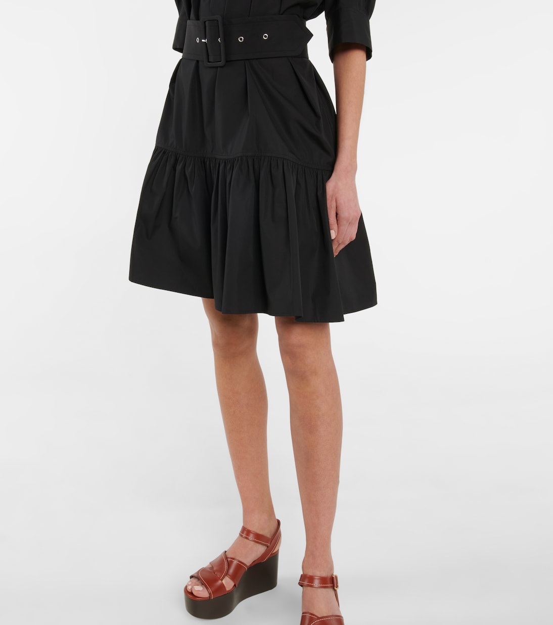 Belted cotton poplin minidress | Chloé