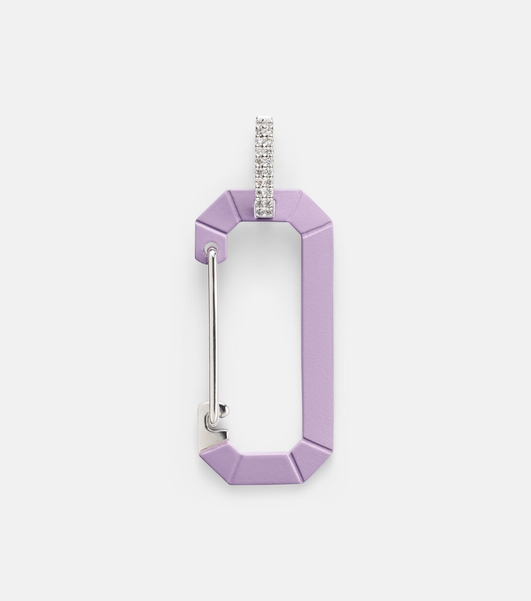 Chiara Big 18kt gold single earring with diamonds | Eéra