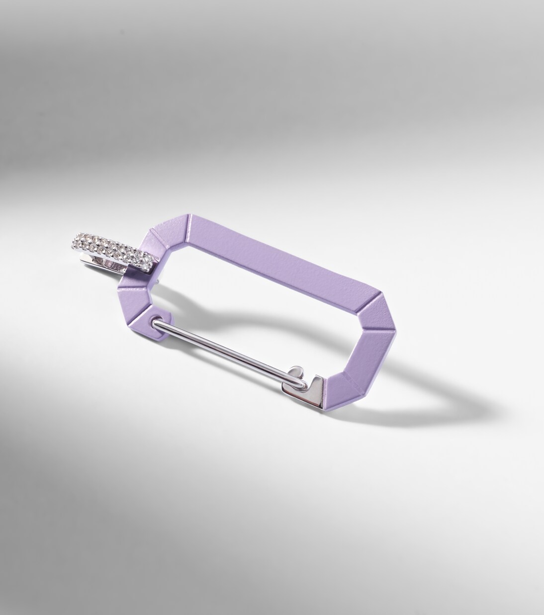 Chiara Big 18kt gold single earring with diamonds | Eéra