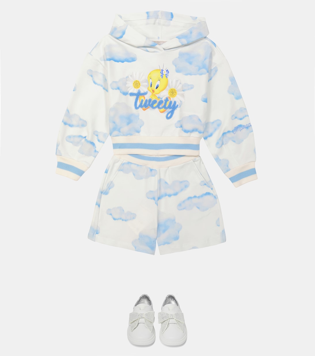 Printed cotton-blend shorts | Monnalisa