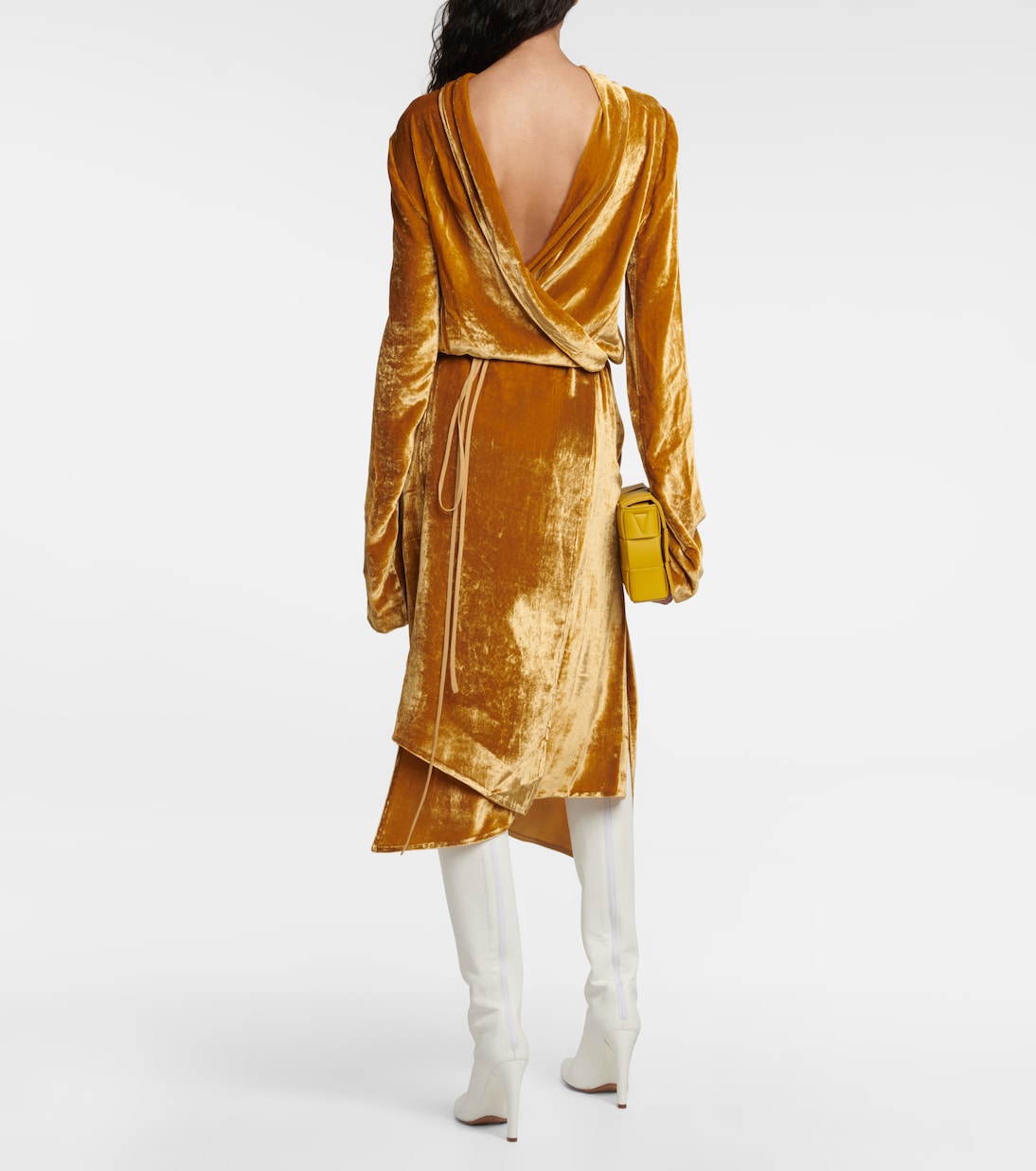 Robe midi Agento en velours | Petar Petrov