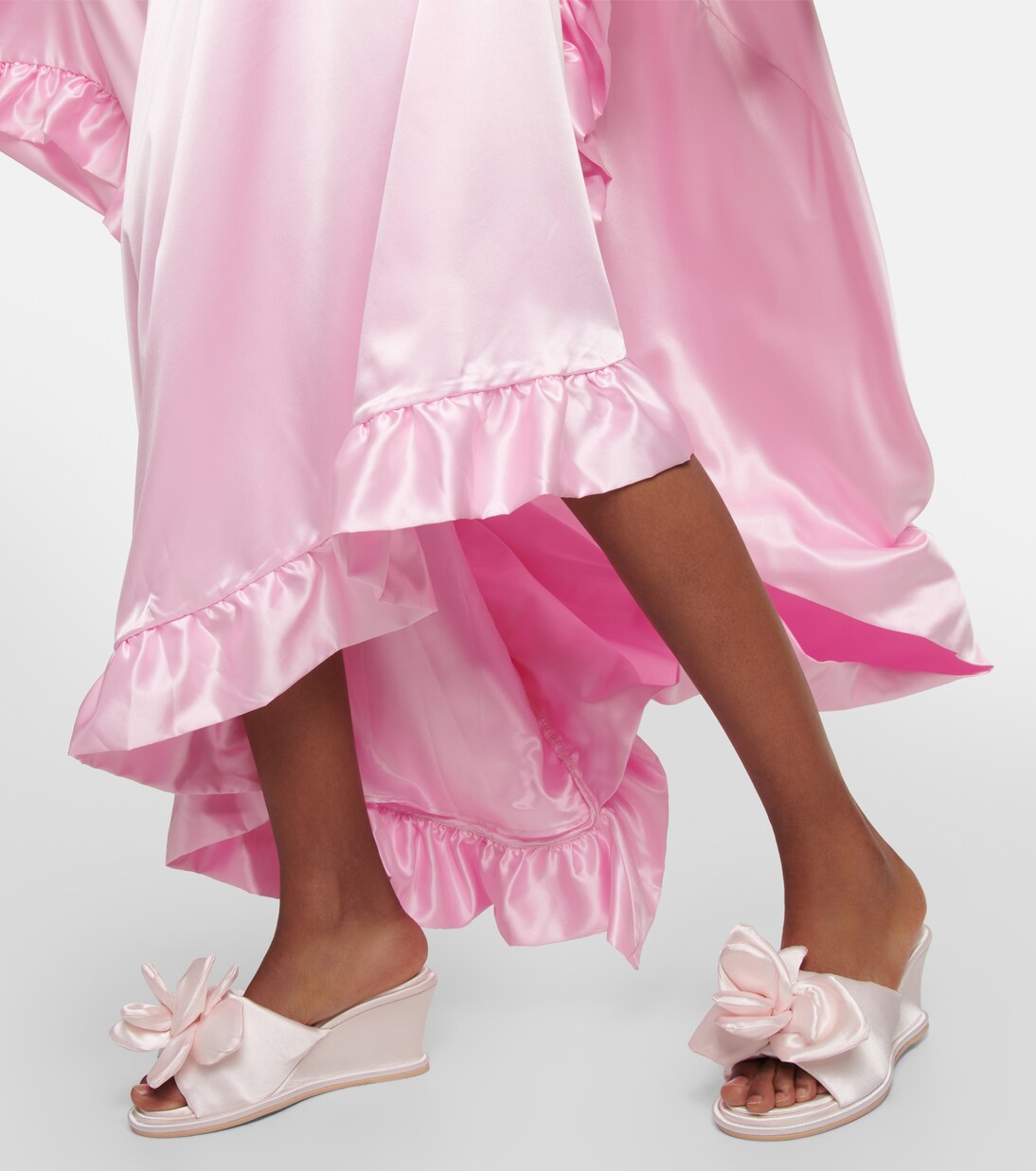 Wedge-Sandalen aus Satin | Acne Studios