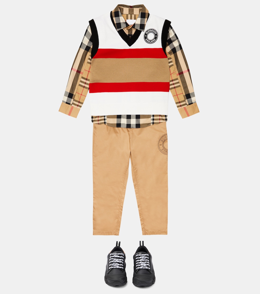 Striped knit sweater vest | Burberry Kids