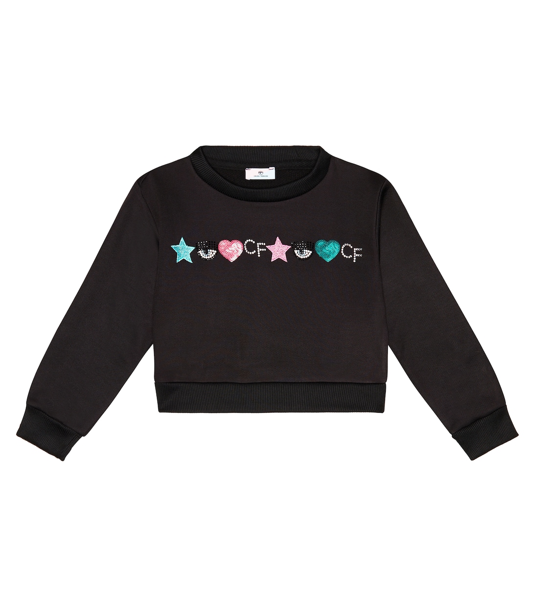 x Chiara Ferragni embroidered jersey sweatshirt | Monnalisa