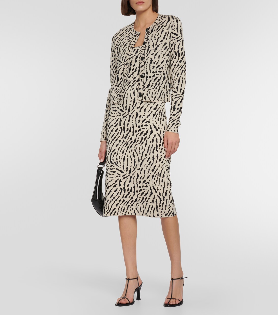 Robe midi White Label en soie mélangée | Proenza Schouler