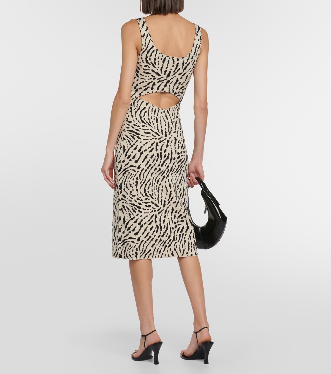 Robe midi White Label en soie mélangée | Proenza Schouler