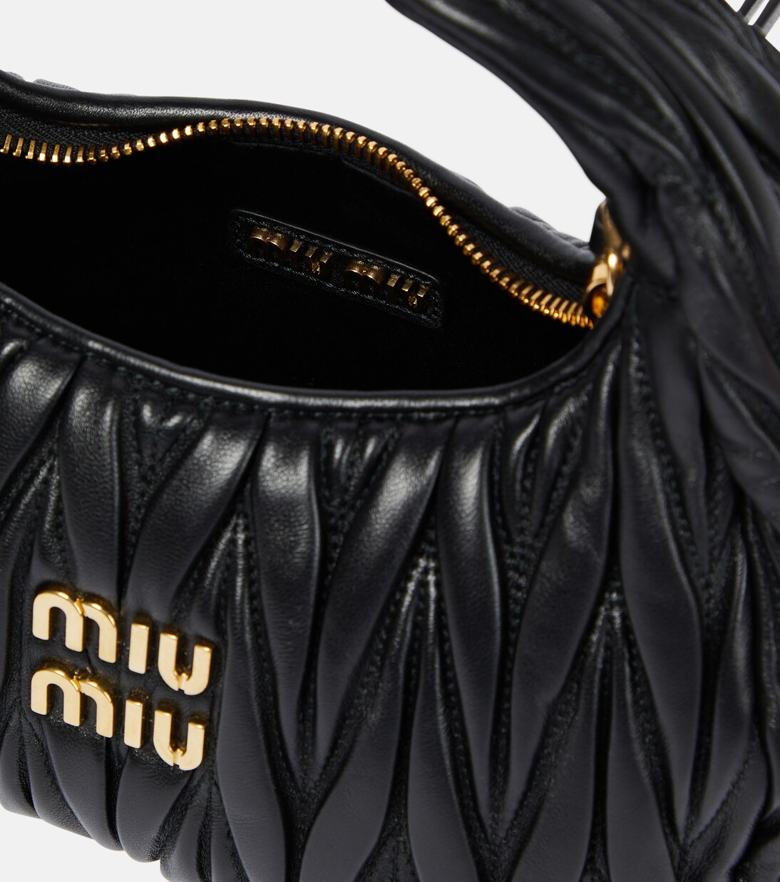 Miu Wander matelassé leather shoulder bag | Miu Miu
