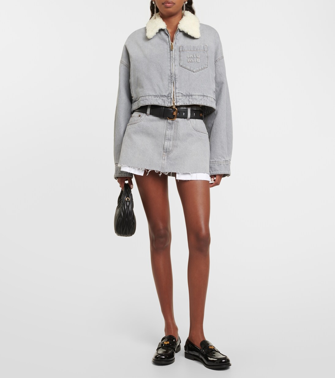 Miu Wander matelassé leather shoulder bag | Miu Miu