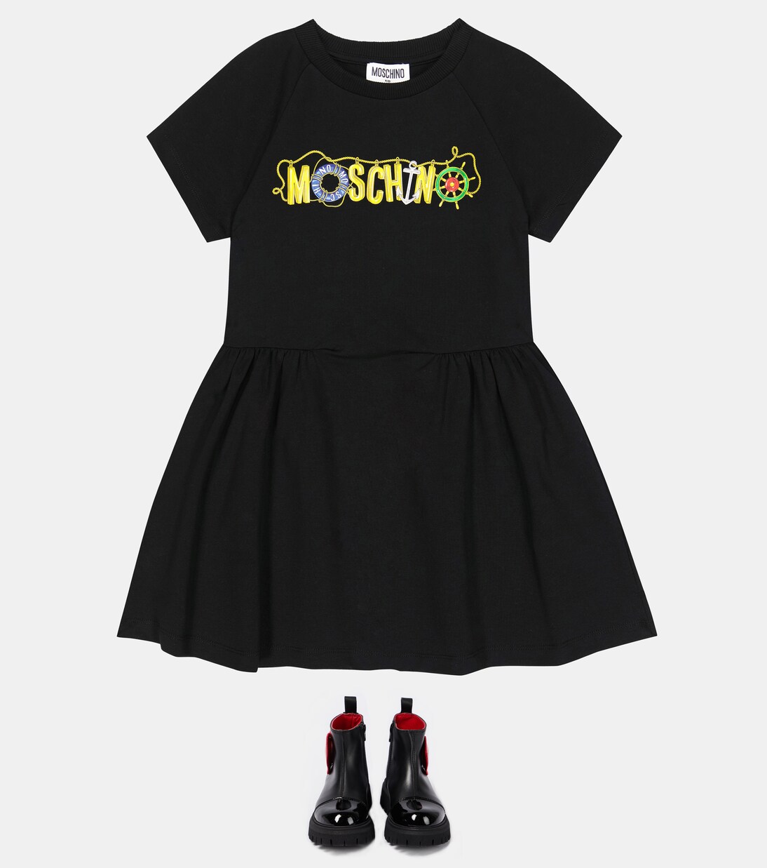 Heart patent leather boots | Moschino Kids