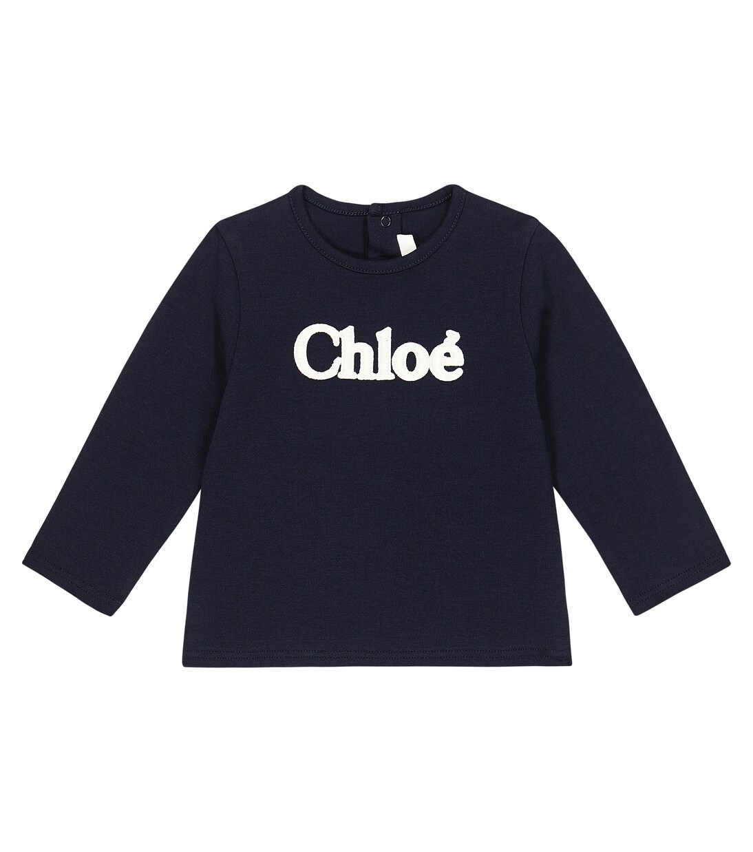 Baby logo embroidered cotton T-shirt | Chloé Kids