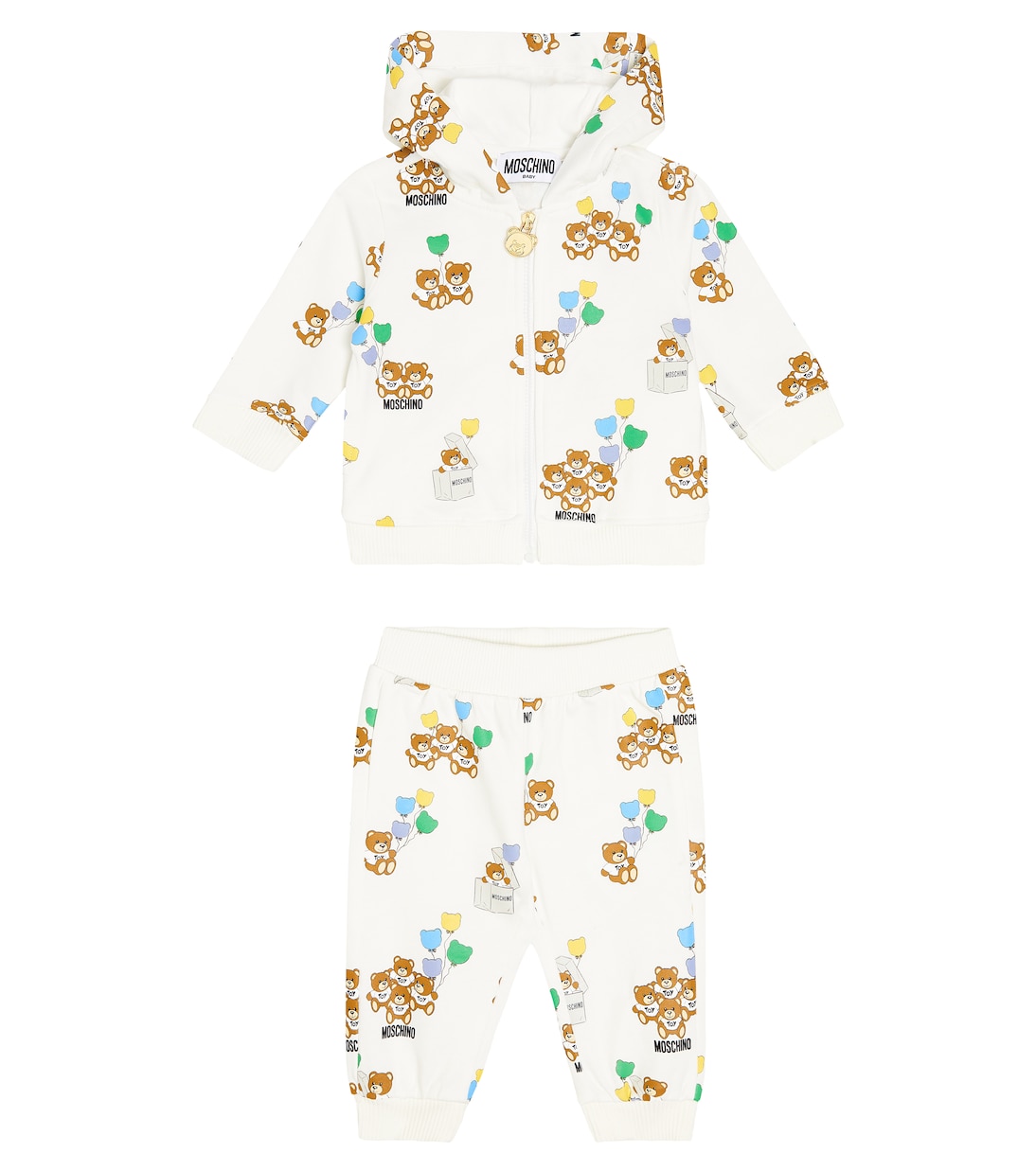 Bébé – Ensemble de survêtement à capuche en coton | Moschino Kids