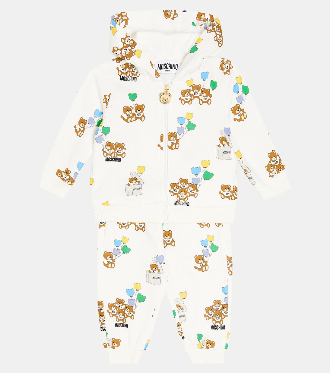 Bébé – Ensemble de survêtement à capuche en coton | Moschino Kids