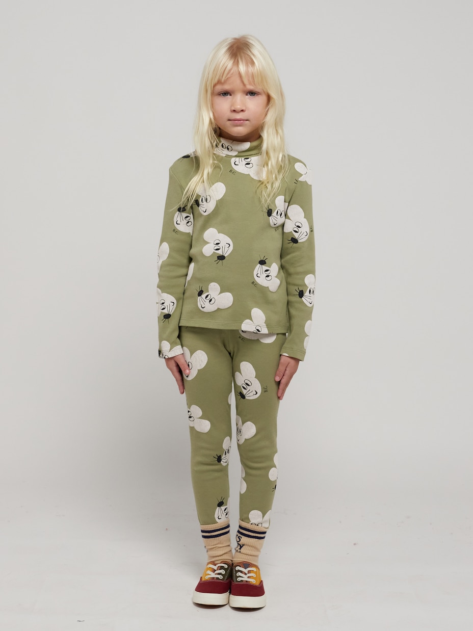 Leggings Mouse in jersey di misto cotone | Bobo Choses