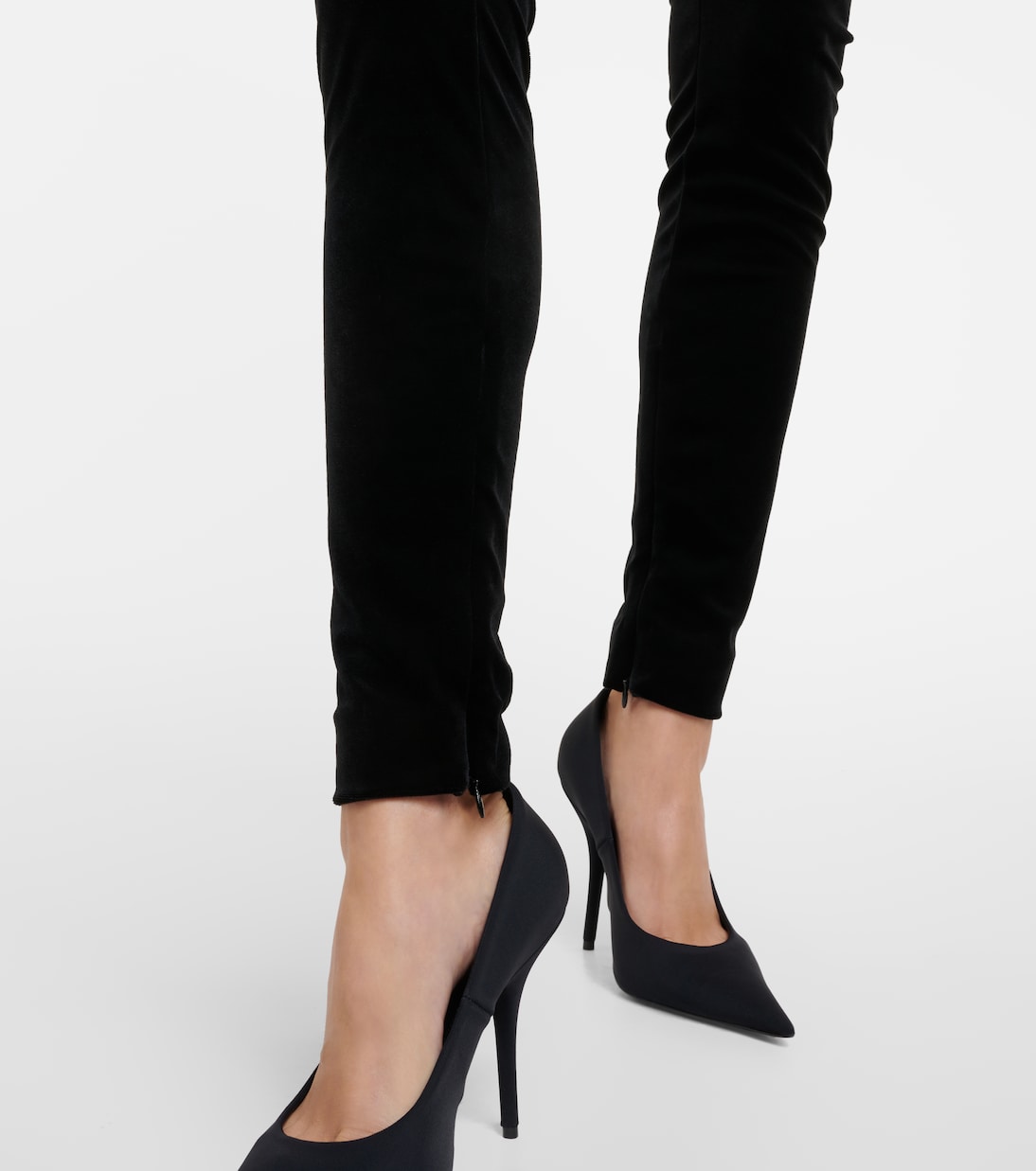 High-Rise-Leggings aus Samt | Wardrobe.NYC