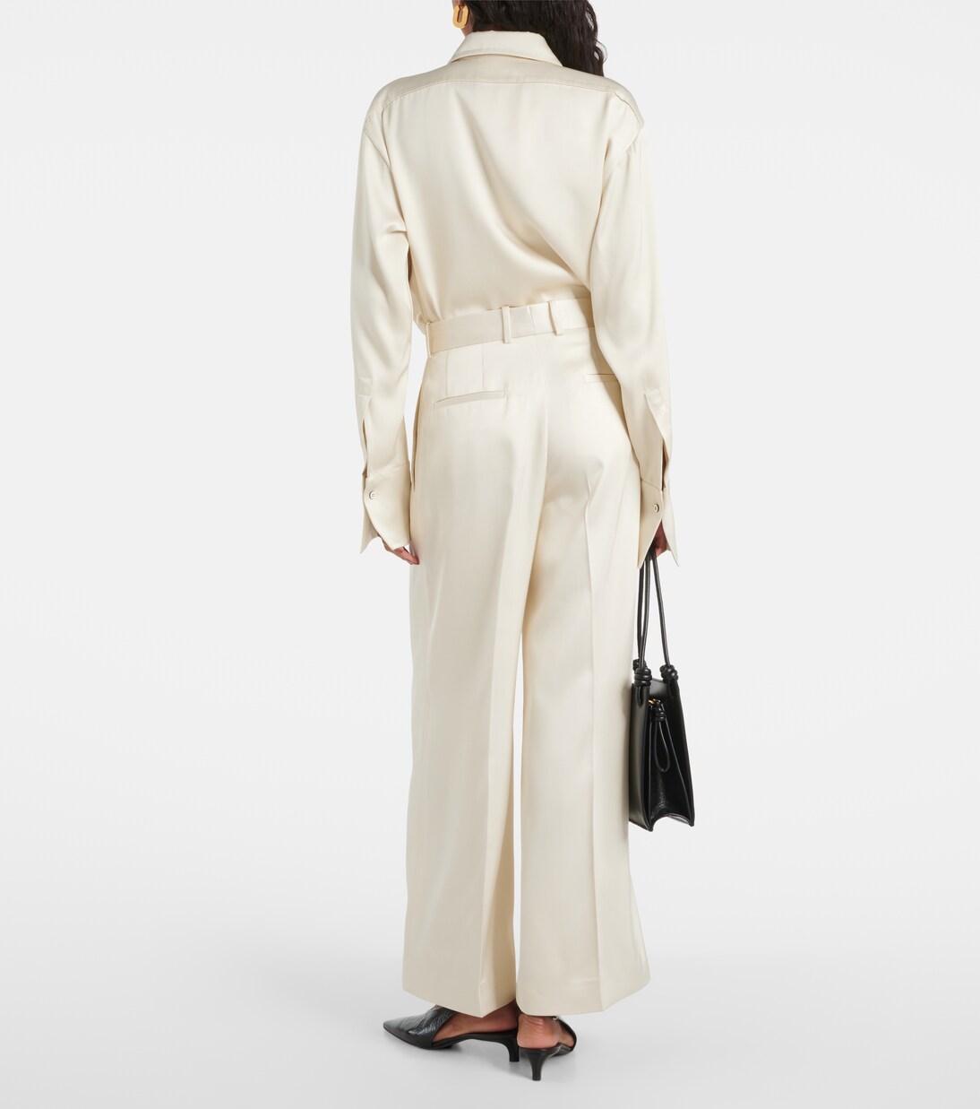 Pantalon ample en satin | Jil Sander