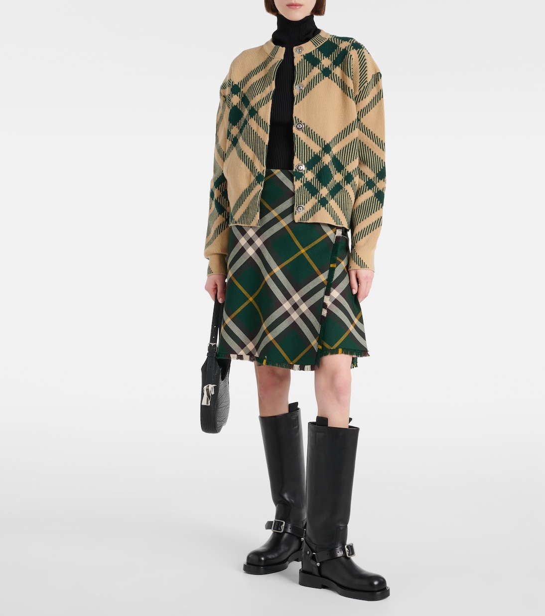 Pull à col roulé Burberry Check | Burberry