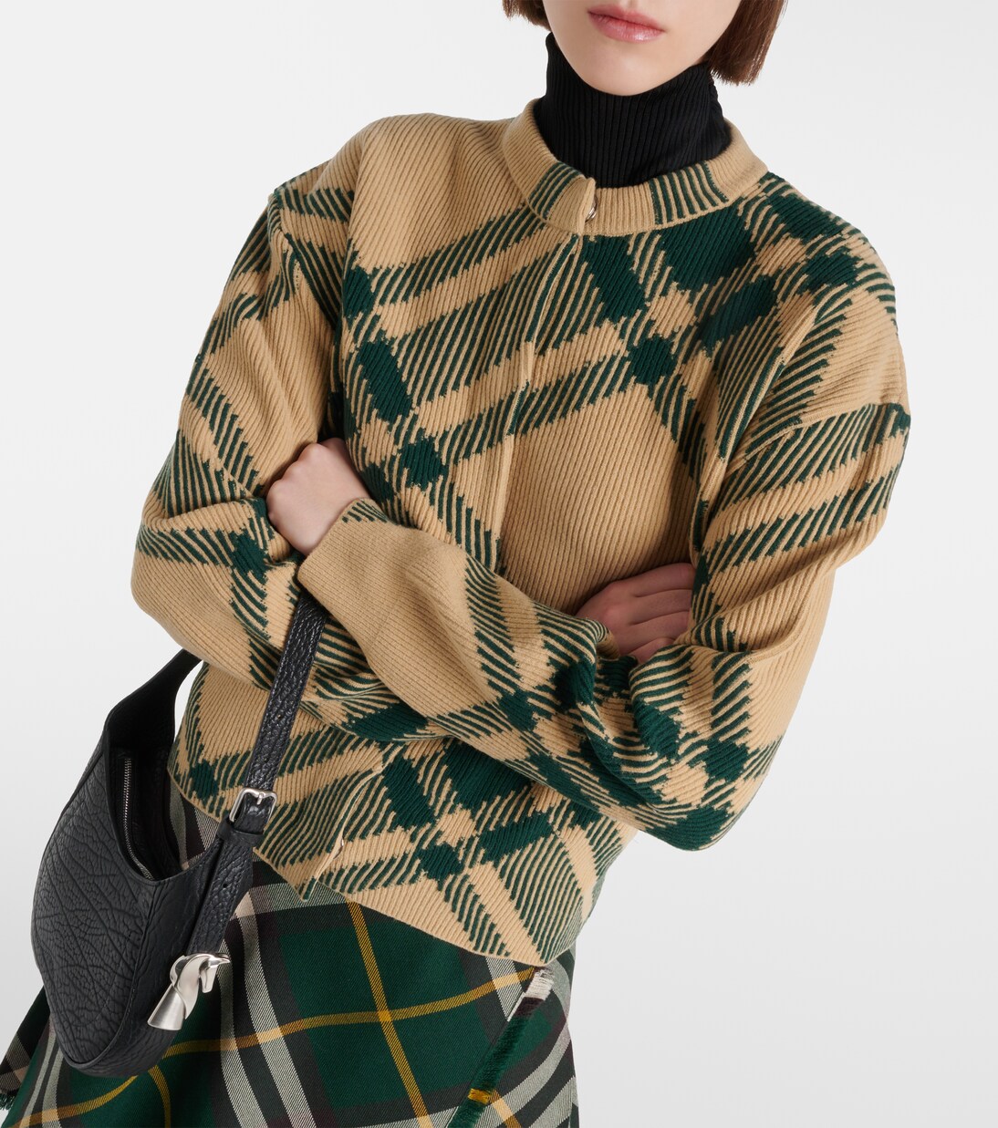 Pull à col roulé Burberry Check | Burberry