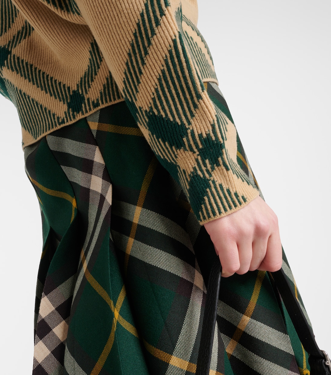 Pull à col roulé Burberry Check | Burberry