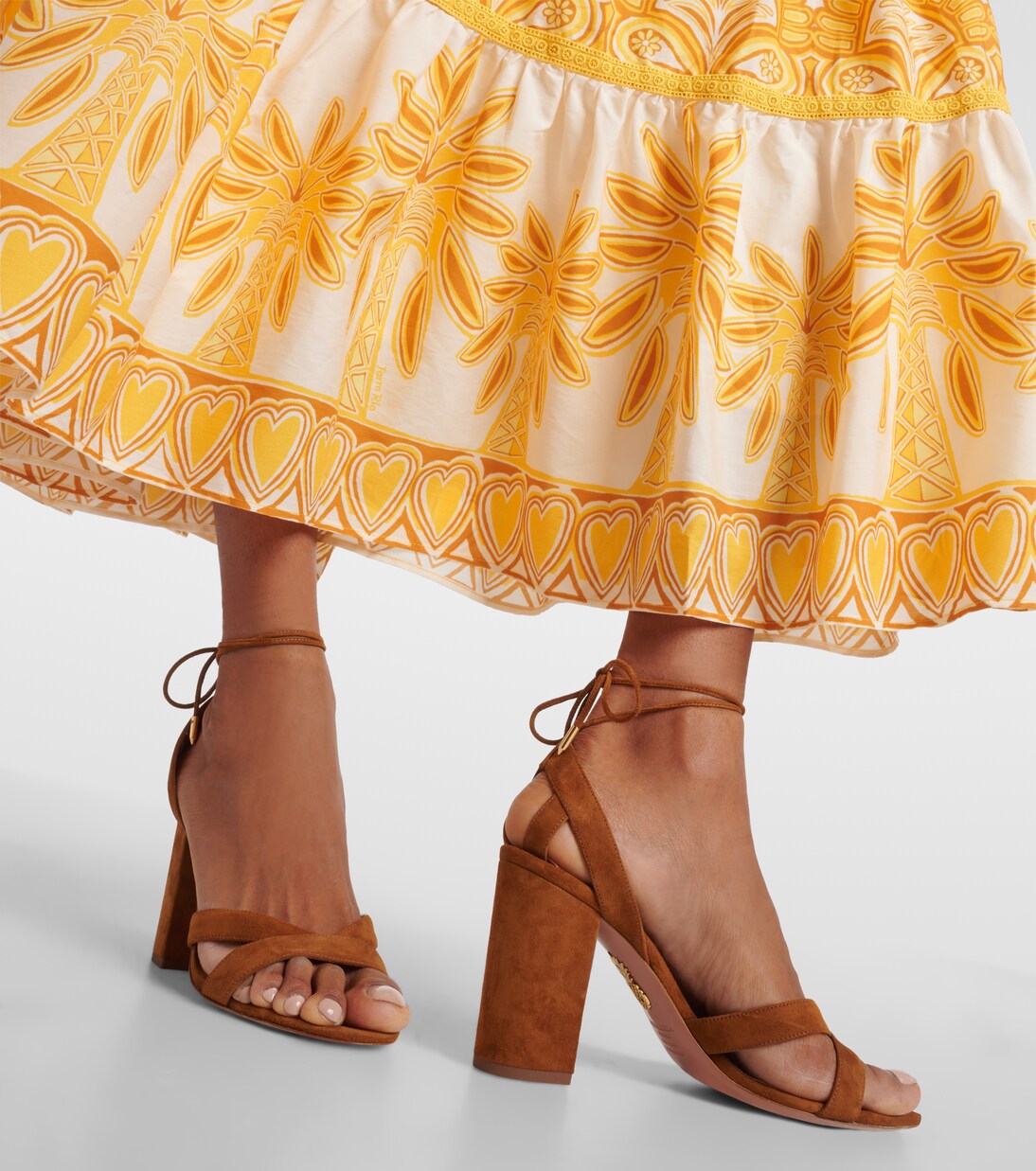 Sandalen Ari 85 aus Veloursleder | Aquazzura