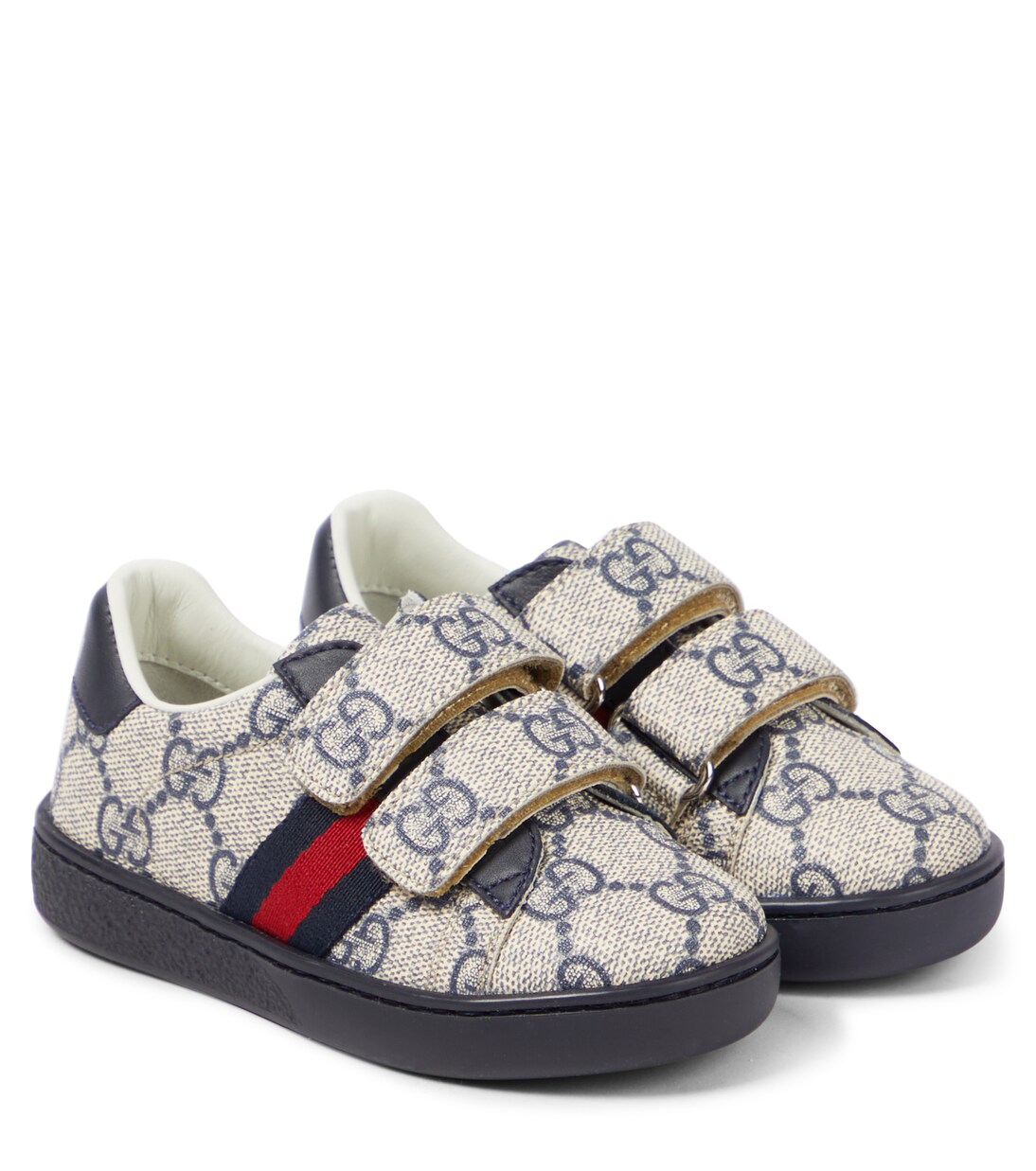 GG leather-trimmed sneakers | Gucci Kids