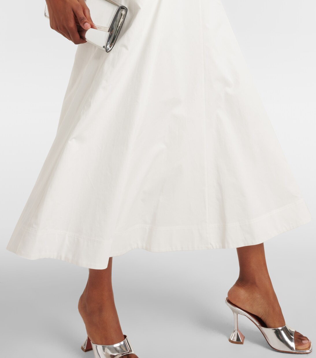 Vestido midi en popelín de algodón | Roland Mouret