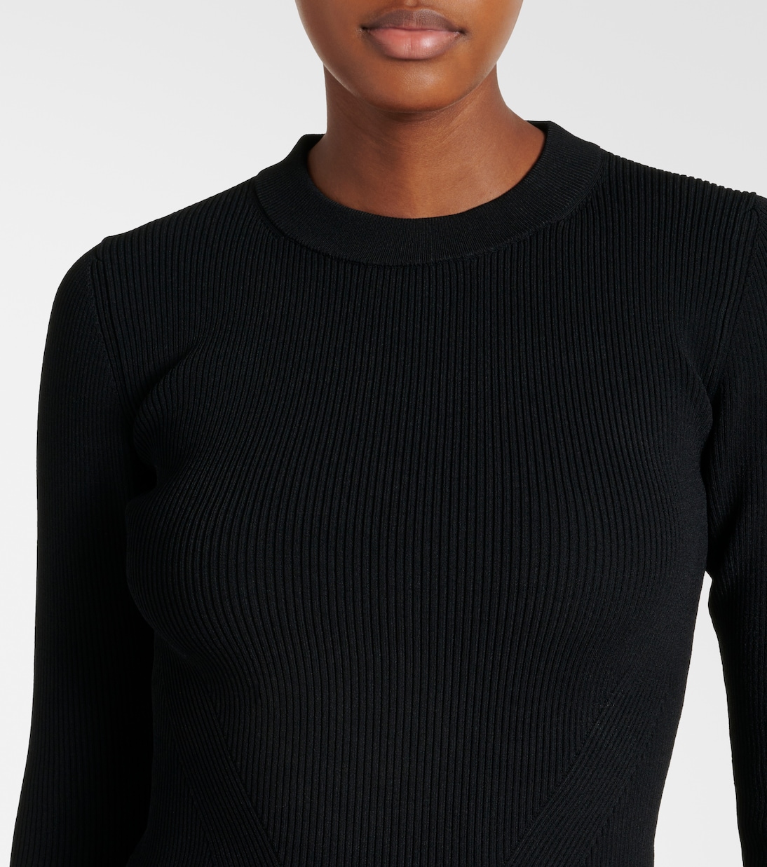 Agata taffeta-trimmed ribbed-knit top | Simkhai