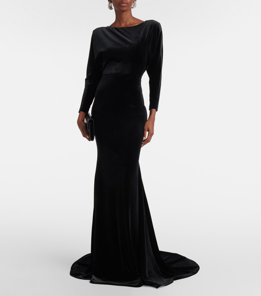 Abito lungo in velluto | Alex Perry